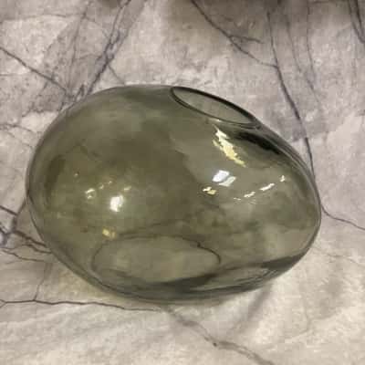 Country Road Olive Green Glass Vase