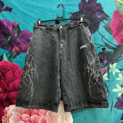 Loiter Mens  Size 32 Denim Shorts Black  