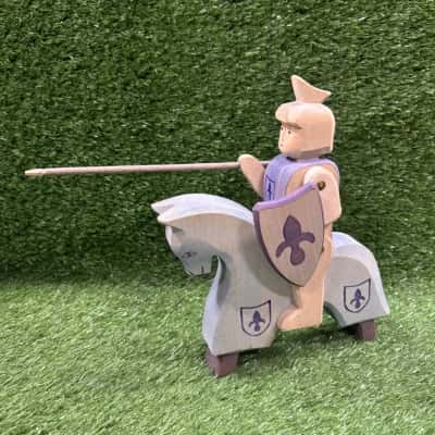 Ostheimer Purple Knight Riding With Blue Horse 