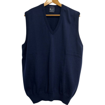 Castle Mens Size 26 Navy Blue Wool Vest
