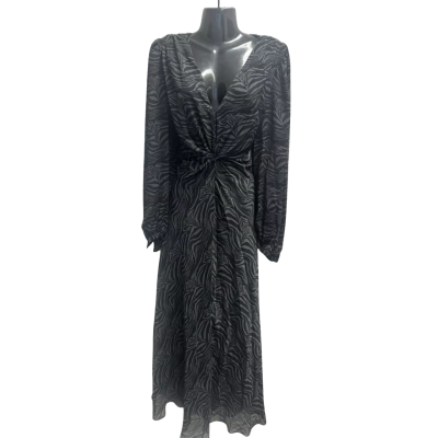 Wayne Cooper Womens  Size 14 Long Sleeve Dress / Maxi Dress Black  / Grey 