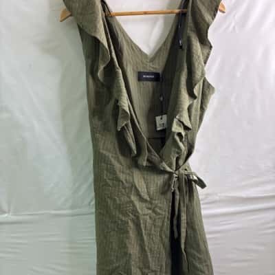 Minkpink Womens Sleeveless Dress Size XL Khaki BNWT