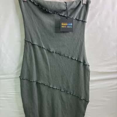 Ghanda Womens  Size L Strapless Dress Green 