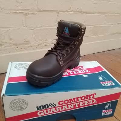 Size 6 Steel Blue Mens Boots NEW IN BOX