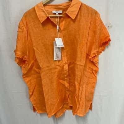 Jump Size 16 Short Sleeve Shirt Orange 