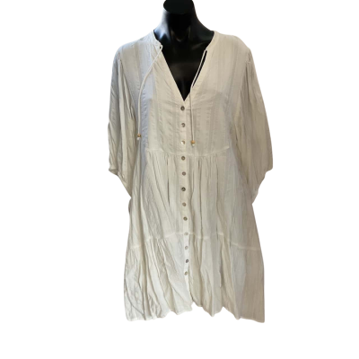 IRIS MAXI  Womens  Size 16 Babydoll Dress White 