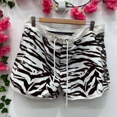 RAER Mens Boardshorts Size XL Brown / White 