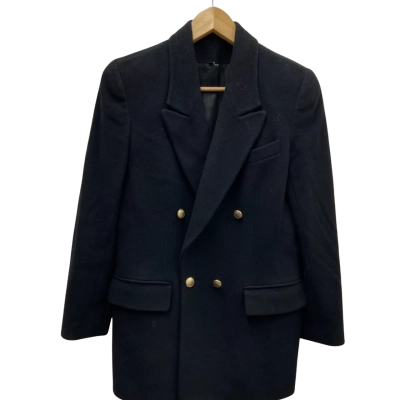 WOOL & CASHMERE BLEND Size 9 Winter Jacket Black  