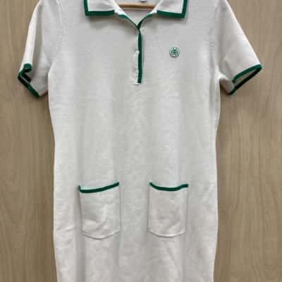 Forever New Womens  (15) Size 12 Short Sleeve Dress  Green / White 