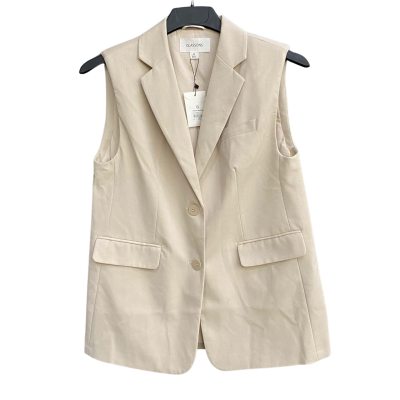 Glassons Womens Oh Natural Buttoned Vest Size 12 Beige 
