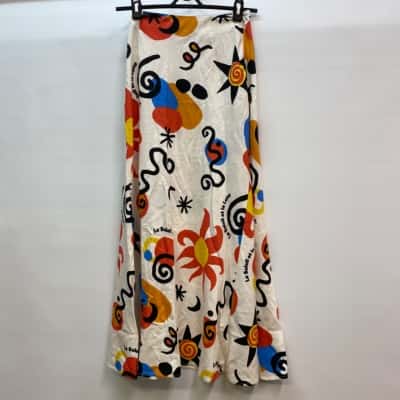 SPORTSGIRL Size 6 Le Soleil Et La Lune Skirt Multicoloured / Pattern 