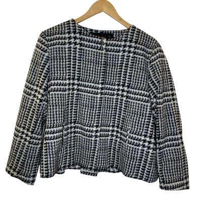 Zara Women’s Size XL Blazer Black  / White 