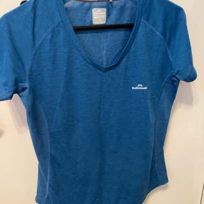 Kathmandu Womens  Size 10 Short Sleeve Shirt Blue 