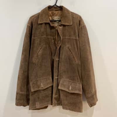 Roger David Mens  Size XL Brown Suede Jacket 