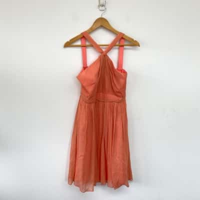 J.Crew Orange Silk Sleeveless Mini Dress Size 4 