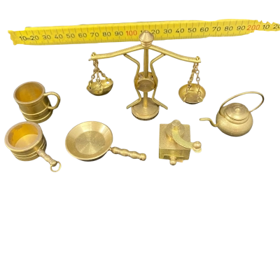 6 x Brass Doll House Miniatures