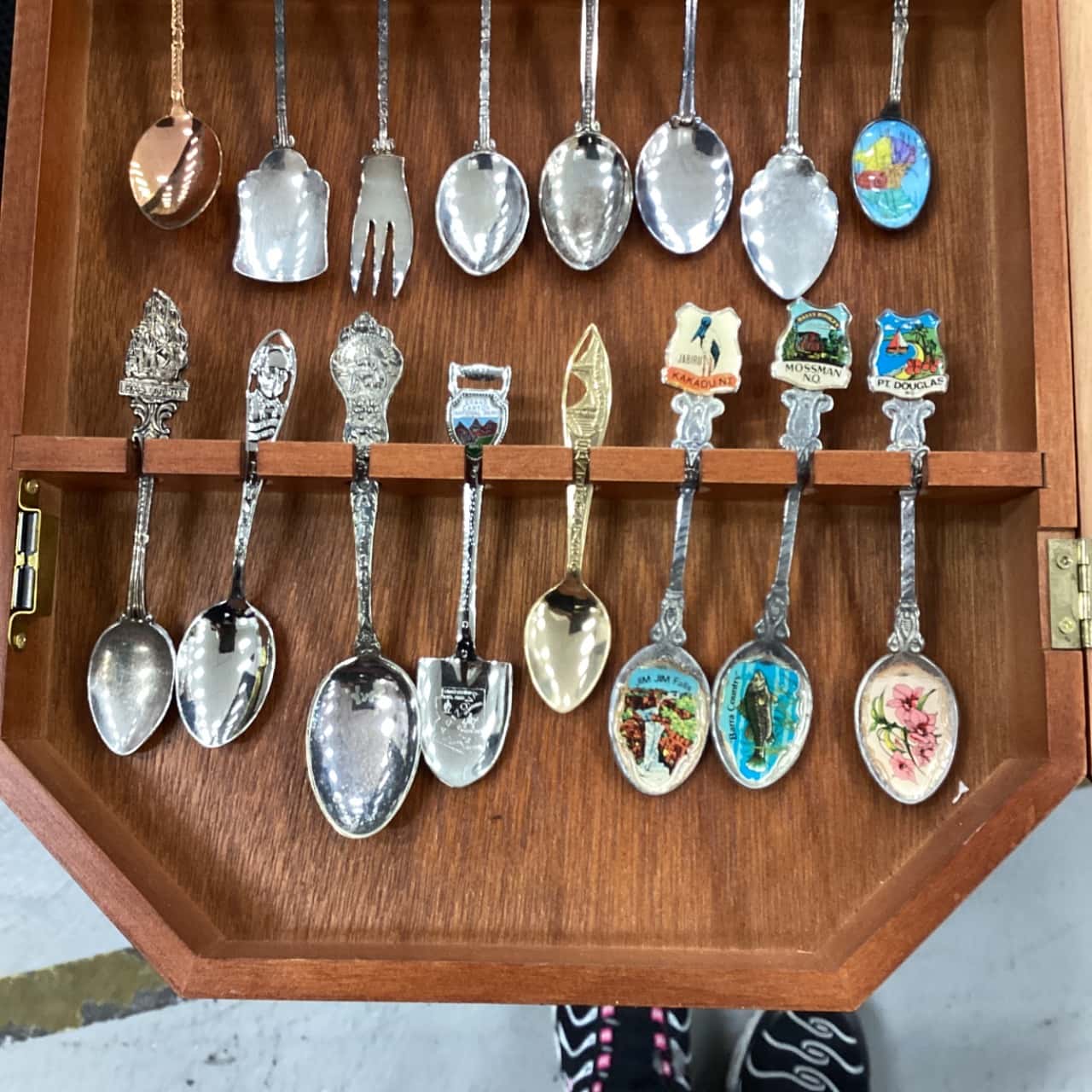 Collection of Vintage Australian Spoons in Wooden Display (s) - Used ...