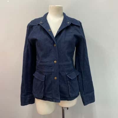 Fletcher Jones Womens  Size 14 Denim Overshirt:Jacket Blue 
