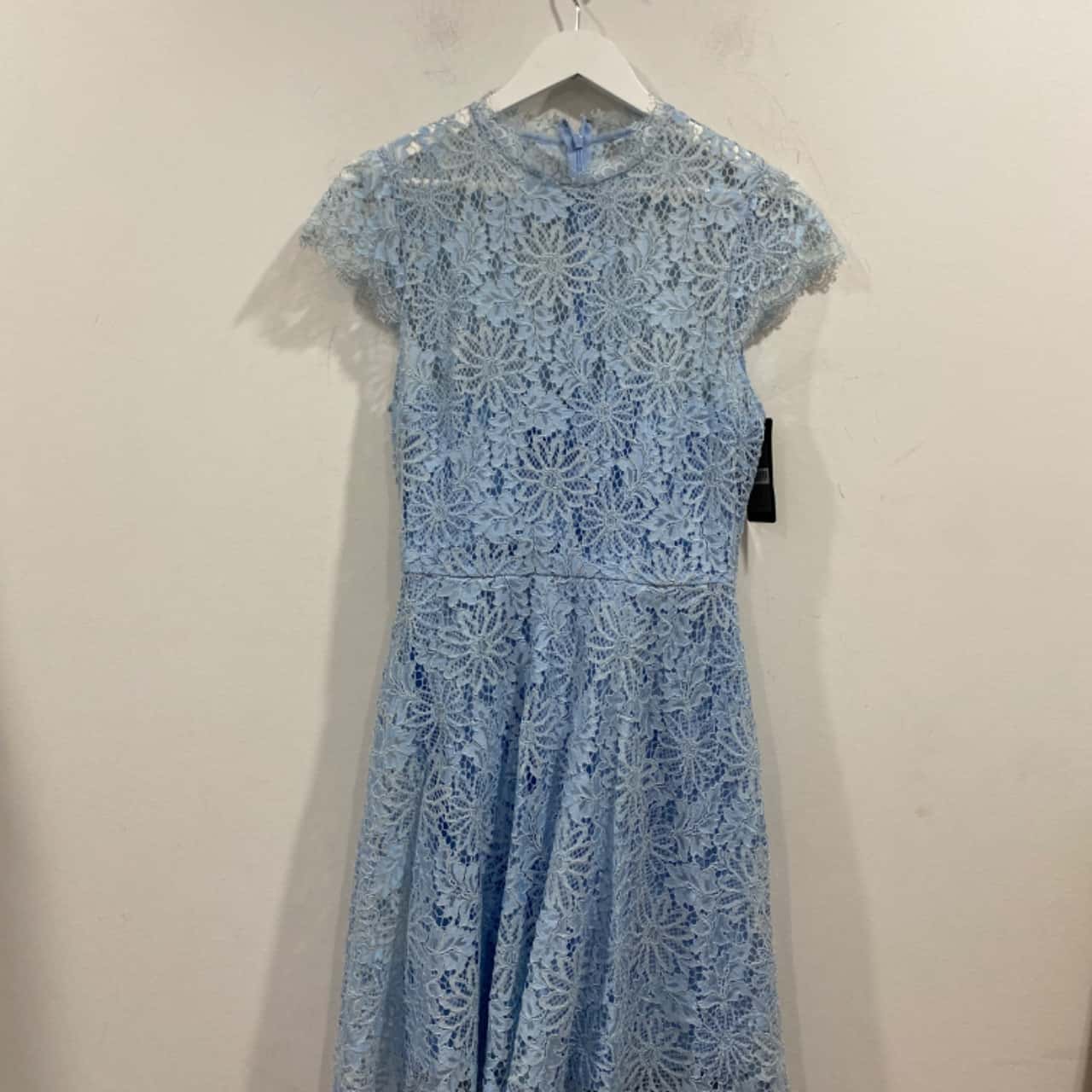 Forever New Womens Size 10 Cocktail Dress Blue Lace (s)