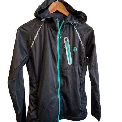 Vigilante Womens light weight hiking rain jacket - Size 8 Black  