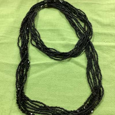  Multi strand multifaceted beaded necklace Womens Beaded necklace  