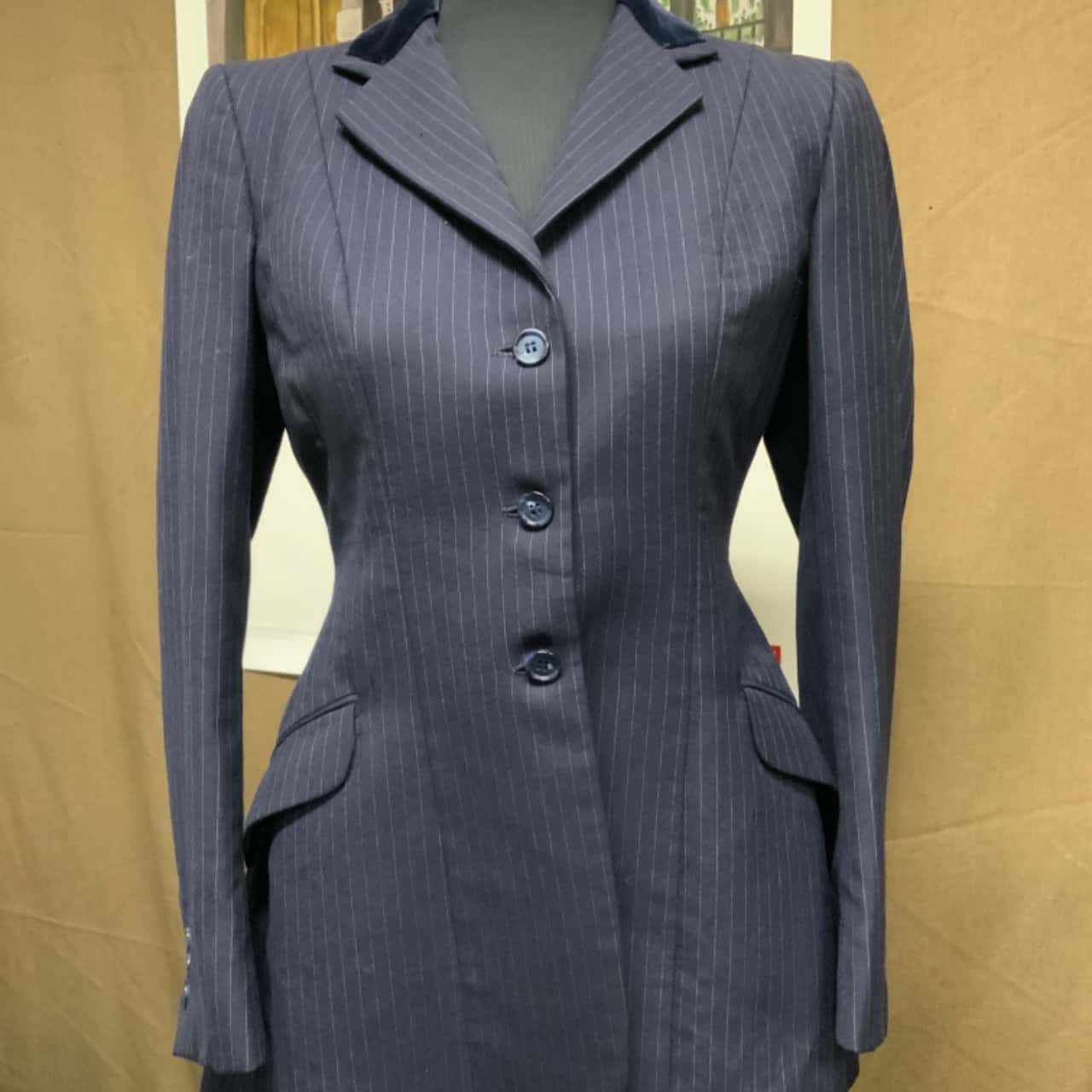 REDUCED 50% OFF ‘Nag Wear’ Size 12 Navy Blue/Pinstripe Horse Riding ...