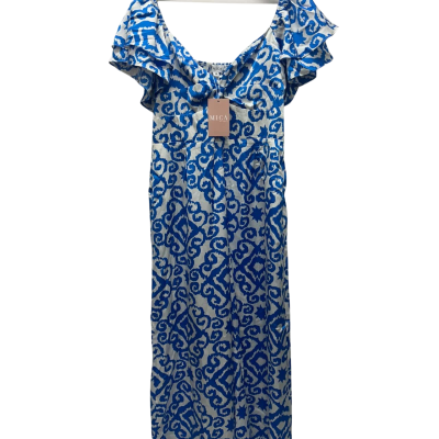 Amica Size 18 Long Sleeve Jumpsuit Blue / White 