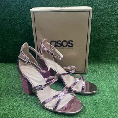ASOS Pink Metallic Heels Size 7.5