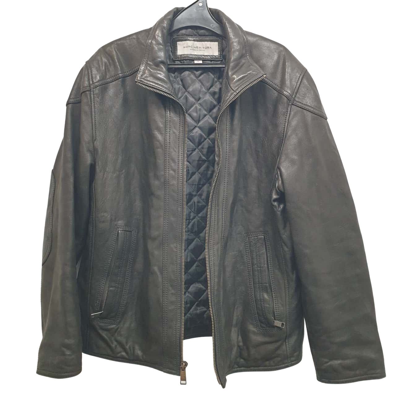 Marc New York Unisex Size M Leather Jacket Black (s)