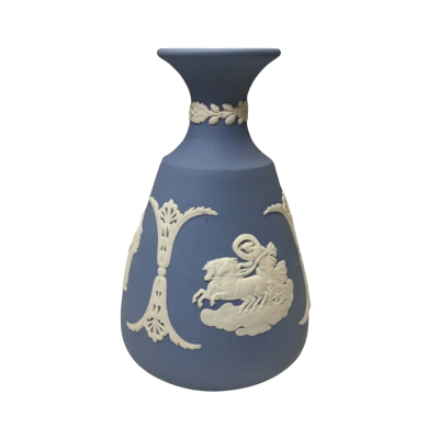 Wedgwood Jasperware Blue & White Bud Vase