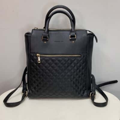 Forever New Womens Medium quilted Backpack / Handbag Black  