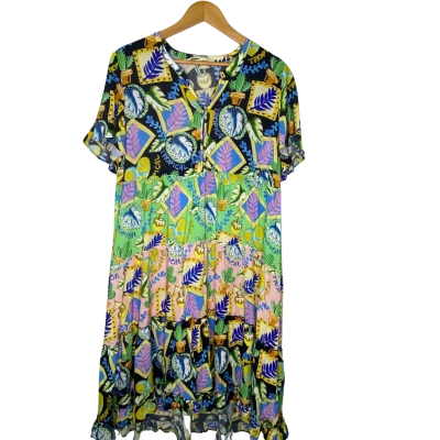 Virtuelle Womens  Size 14 Midi Dress Floral / Multicoloured 