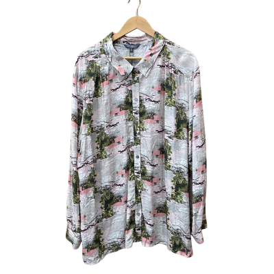 Yarra Trail Pink/Green Patterned Shirt Size 24