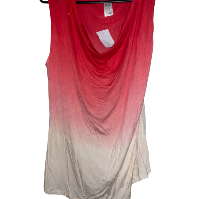  Women's Size 16 Cowl Top-Dip Dye-Orange/Peachy/Pinky 