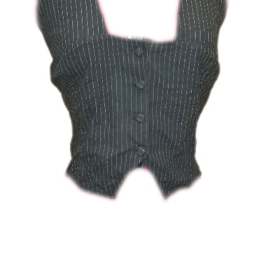 Pretty Little Thing NWT woven pinstripe halterneck waistcoat