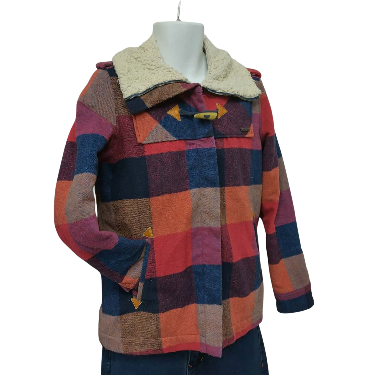 Vintage Billabong Front Zipper Fleece Jacket, Mens Size S, Winter Coat