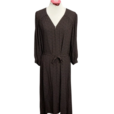 Veronika Maine Womens  Size 10 Midi Dress Black / Polka Dot / Red 