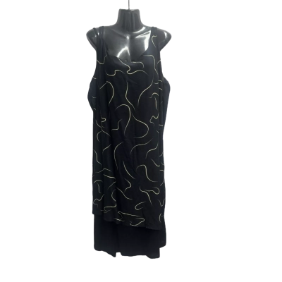 Boudacious Womens  Size M Maxi Dress Beige / Black  
