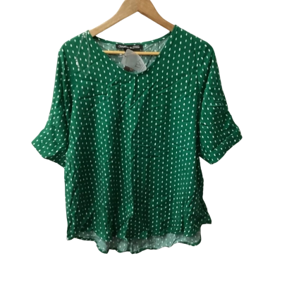Willow & Tree Womens  Size 14 3/4 Sleeve Top Green C
