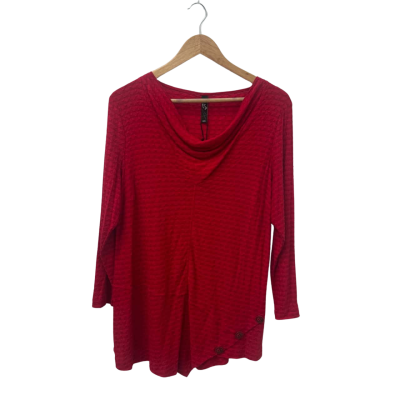 Taking Shape Womens  Size XXS Long Sleeve Top Red 