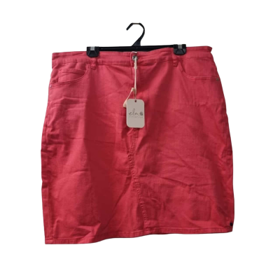 elm Lifestyle Women's  Size 20 Denim Skirt Coral 