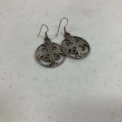 Women’s Celtic Cross SILVER COLOURED Earrings 