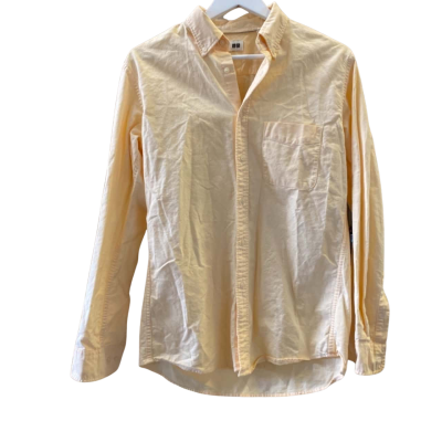 Uniqlo Mens  Size M Long Sleeve Shirt Pale Orange / Other / Yellow 