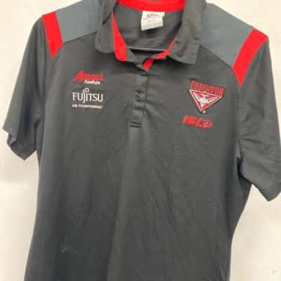 Essendon AFL Womens  Size 14 polo Black  / Red 