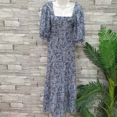 Serafina Womens  Size M Maxi Dress Blue / Multicoloured / Pink  / White 