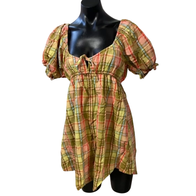 Billabong Womens  Size M Babydoll Dress Checked / Multicoloured 