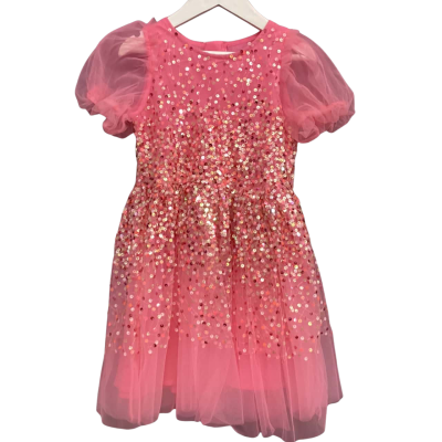 Seed Heritage Sequinned Tulle Dress Size 5 Pink  