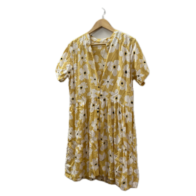 Buddhawear Womens Dress Size 12 Black  / Floral / White / Yellow New with Tags