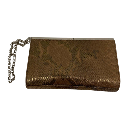 Oroton Womens Clutch Golden Animal Print / Silver 