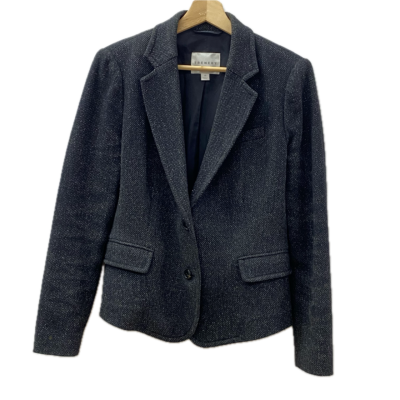 Trenery Womens  Size 12 Blazer Grey / Navy Blue 